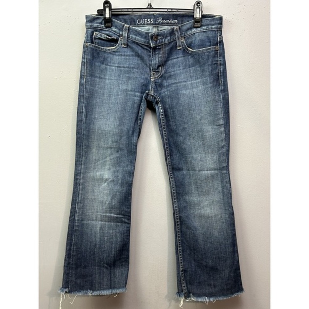 Guess Jeans Womens‎ 28 Distressed Raw Hem Bootcut Stretch Denim Pants